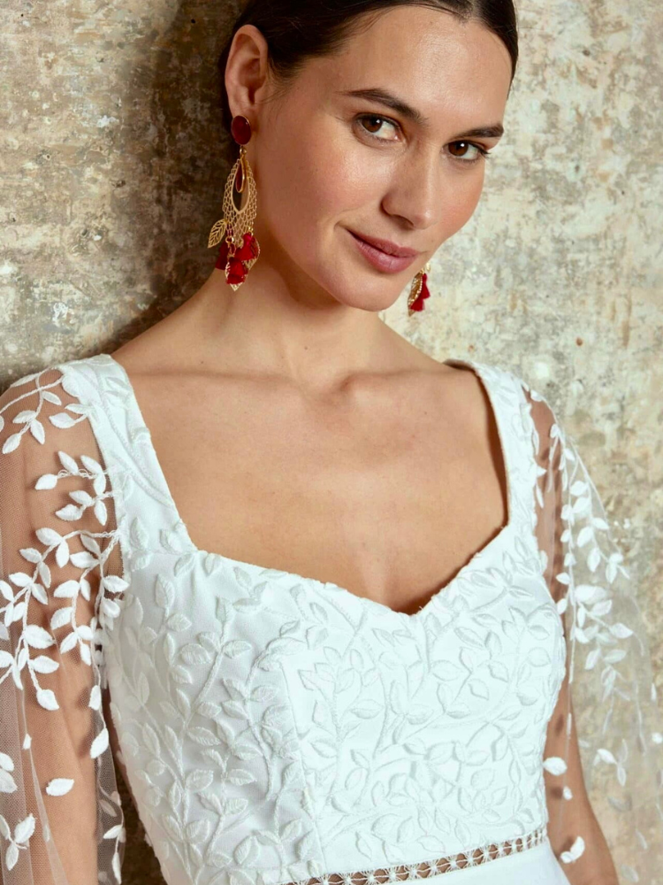 Amazone de Lambert Créations, robe de mariée manches longues en tulle ...