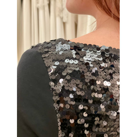 Robe cocktail noire courte Marylin