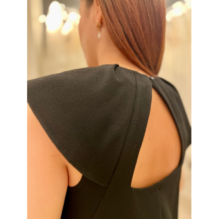 Robe courte crèpe noire, Tara Jarmon, prix dégriffé