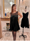 Robe courte noire, signée Les Petites, spécial outlet pour les Fêtes