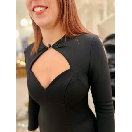 robe courte noire cocktail, style rétro