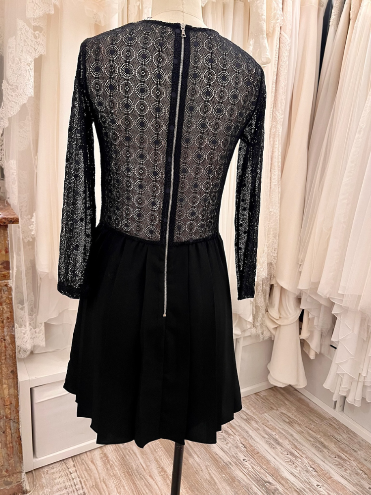 Robe Noire Talbots Taille 12 - Doublée Dentelle - Neuve Avec Étiquettes - Style Robe D'Ensemble