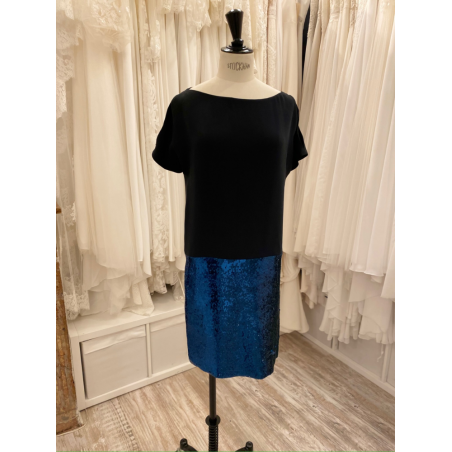 Robe cocktail noire Yves Salomon