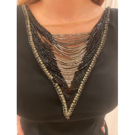 Robe courte noire cocktail
