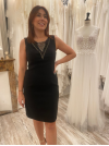 Robe courte noire cocktail