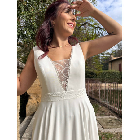 Iris, robe de mariée longue, modèle exclusif Juliette se Marie, by Lambert Créations