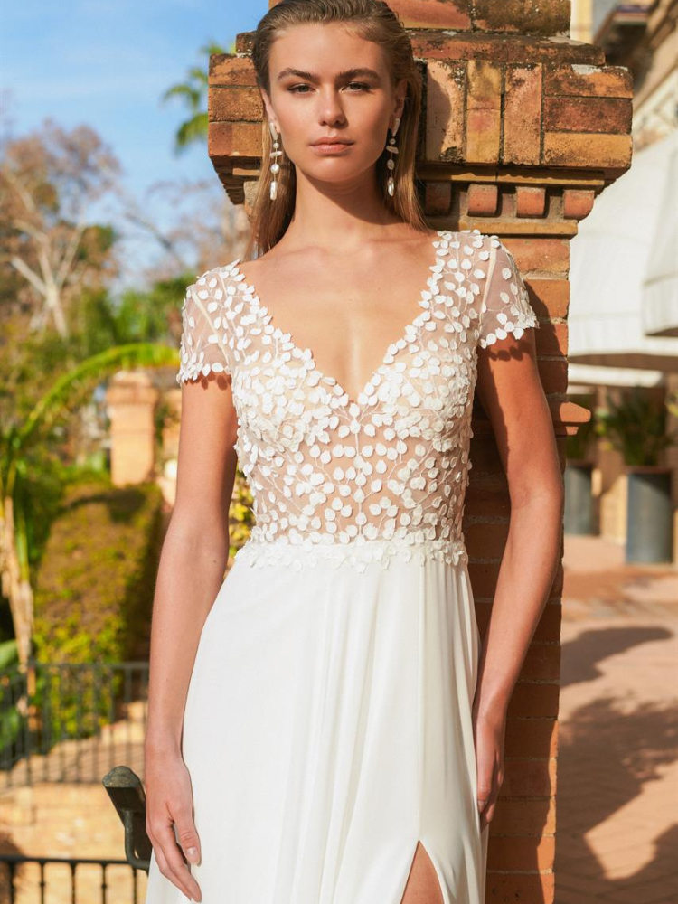 Gardena, robe de mariée longue fluide, Marylise