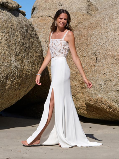 Syracuse, jupe longue de mariée fluide Rembo Styling