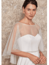 Cape courte de mariée en tulle by Lambert Créations