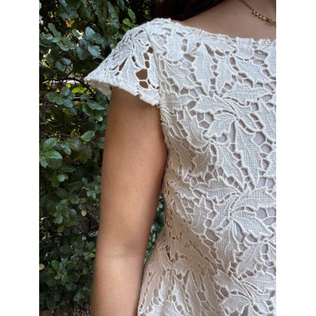 Top en guipure, dos nu. Création Atelier de Juliette, by Juliette se Marie