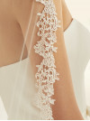Voile de mariée tulle soft, bordure en guipure, toutes les longueurs disponibles