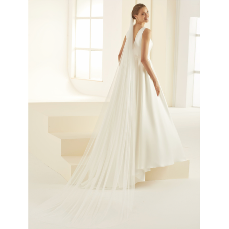 Voile de mariée long ivoire à paillettes