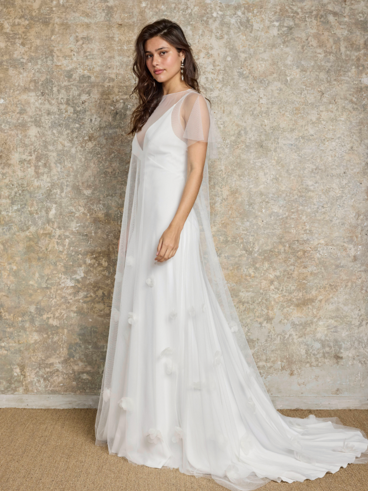 Sur-robe fleurs en tulle soft, Lambert Créations