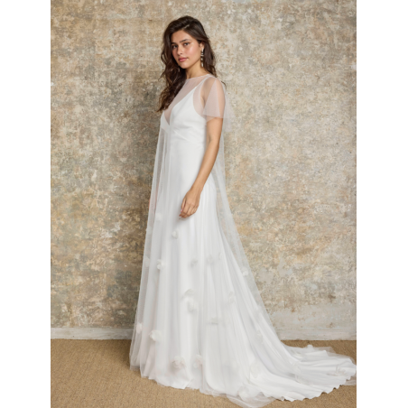 Sur-robe fleurs en tulle soft, Lambert Créations