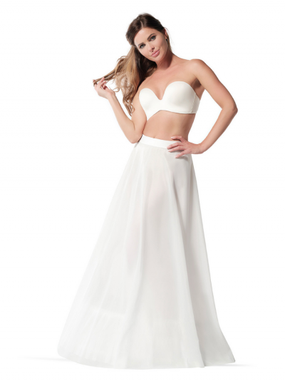 jupon long de mariée forme princesse, 2 cerceaux