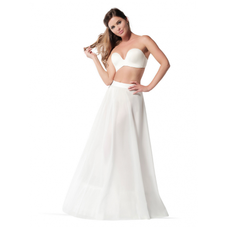 jupon long de mariée forme princesse, 2 cerceaux