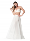 jupon long de mariée forme princesse, 2 cerceaux