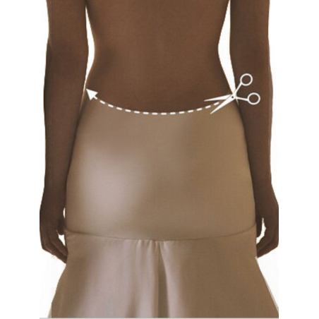 Jupon de mariée long, droit en jersey elasthane