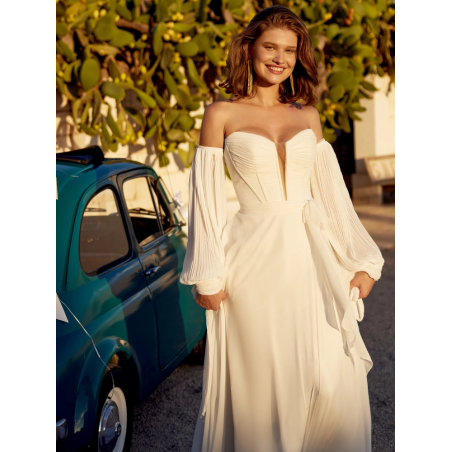 Kotor, robe bustier, avec des manches, fluide, romantique