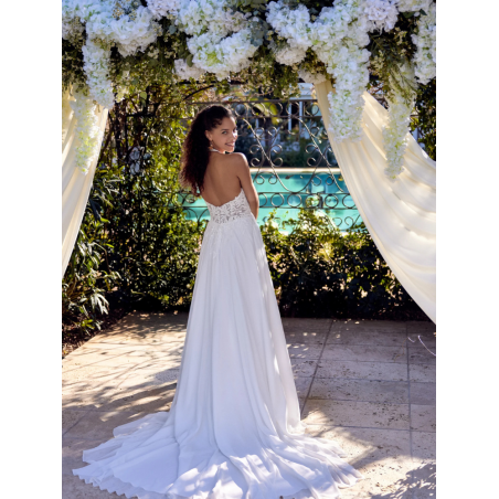 Kuti, robe bohème en dentelle longue, Justin Alexander