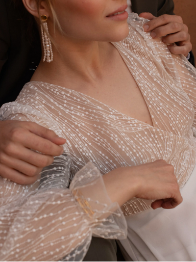 Pétunia, robe manches longues en tulle, Rembo Atelier