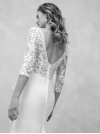 Endless Love, robe fourreau, manches trois-quarts, dentelle, dos nu, Marylise Bridal