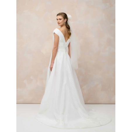 How Deep Is Your Love, robe sophistiquée, dos nu, décolleté en V, Marylise Bridal