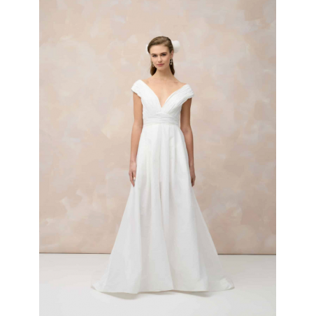 How Deep Is Your Love, robe sophistiquée, dos nu, décolleté en V, Marylise Bridal