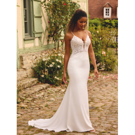 Krasici, robe sirène, dos nu, décolleté plongeant, Justin Alexander