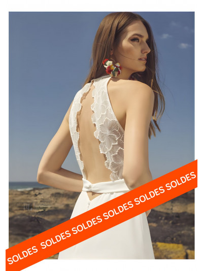 Naïs, robe de mariée longue Rembo Atelier