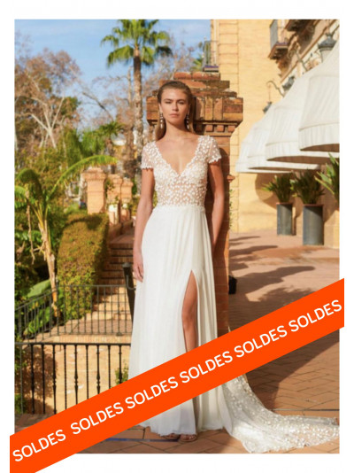 Gardena, robe de mariée longue fluide, Marylise