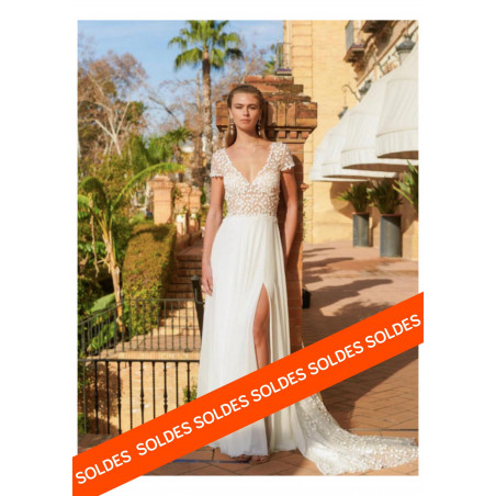 Gardena, robe de mariée longue fluide, Marylise