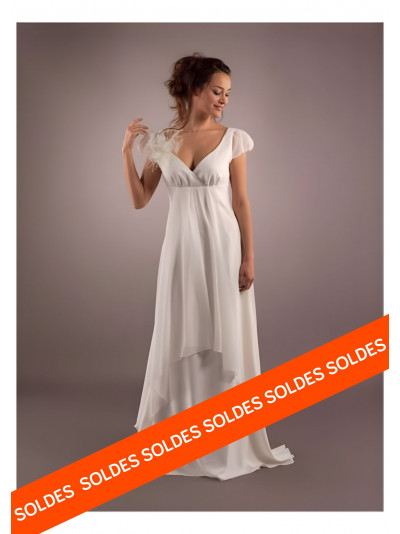 BISQUINE Robe de mariée longue style empire signée Lambert Créations