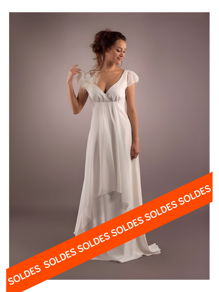 BISQUINE Robe de mariée longue style empire signée Lambert Créations