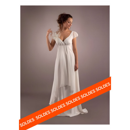 BISQUINE Robe de mariée longue style empire signée Lambert Créations