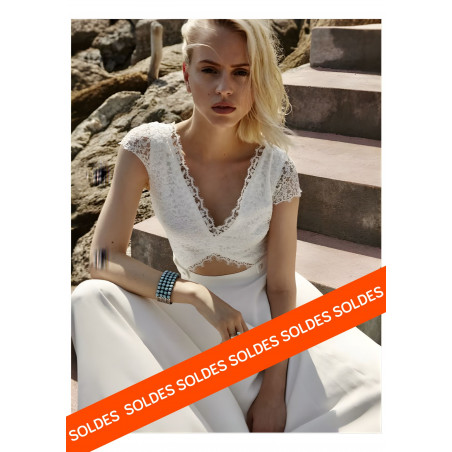 Robe longue de mariée Flore d'Elise Hameau - modèle dégriffé