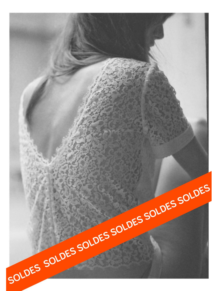 top dentelle de Calais dos nu Elise Hameau