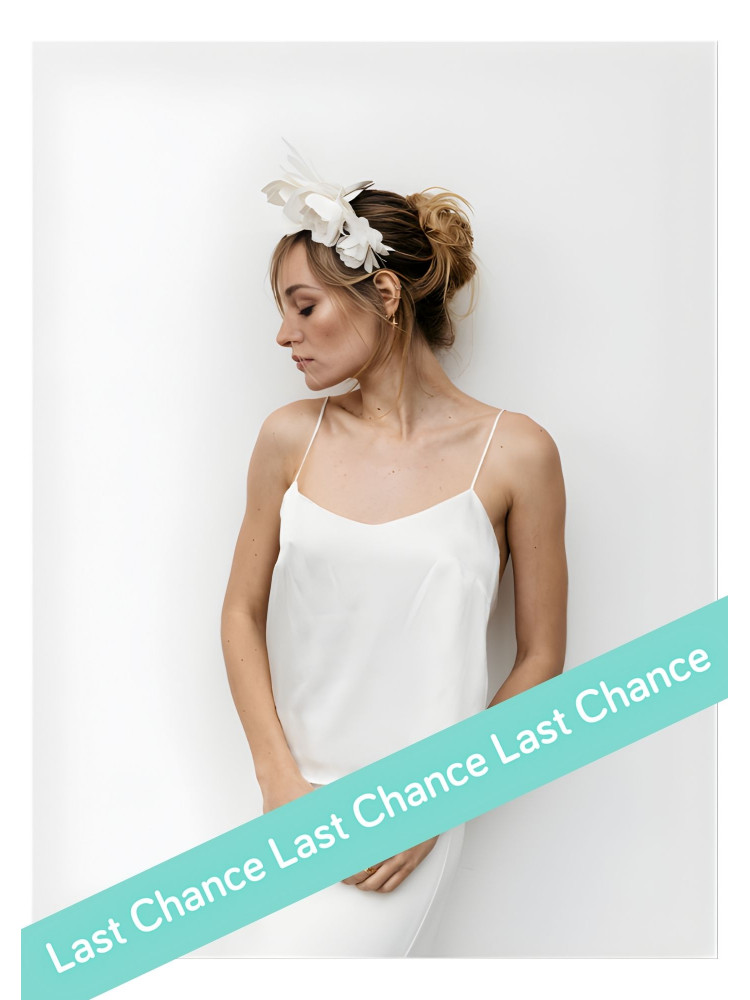 Caraco, débardeur mariée en soie à fines bretelles, By Romance