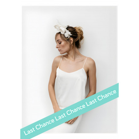 Caraco, débardeur mariée en soie à fines bretelles, By Romance