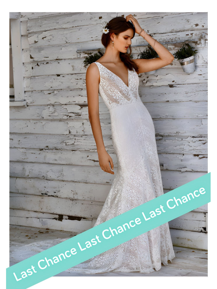 Robe de mariée sirène en guipure, bohème, Lilian West