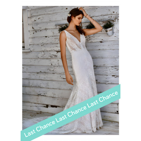 Robe de mariée sirène en guipure, bohème, Lilian West