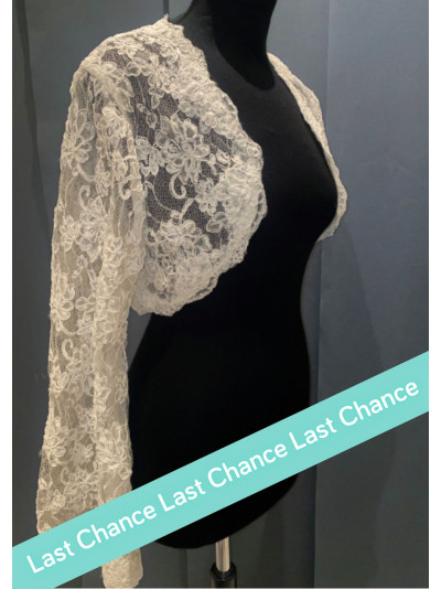 Boléro mariée dentelle blanc