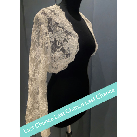 Boléro mariée dentelle blanc