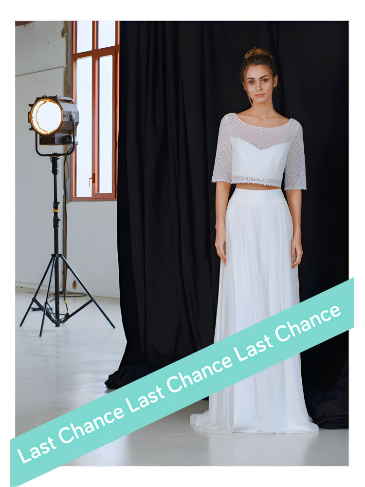 Crop top en guipure Davis de Lambert Créations