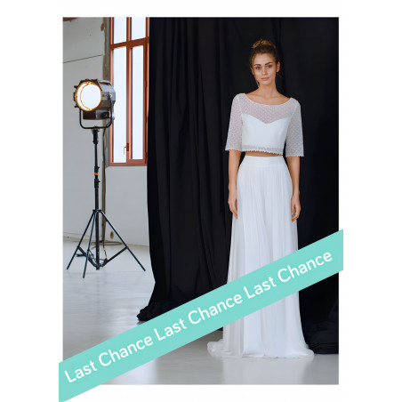 Crop top en guipure Davis de Lambert Créations