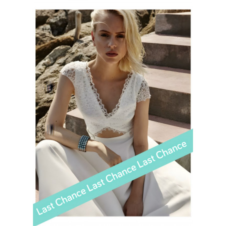 Robe longue de mariée Flore d'Elise Hameau - modèle dégriffé