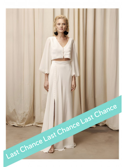 Jupe  longue de mariée mousseline Rembo Styling