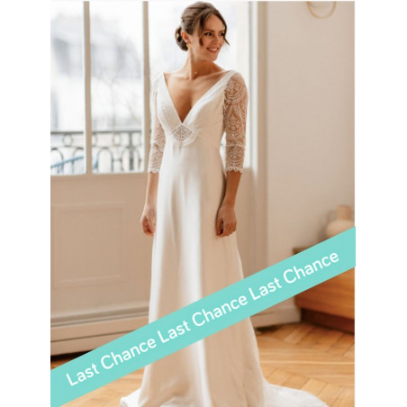 Robe de mariée longue, fluide, bohème by Elsa Gary