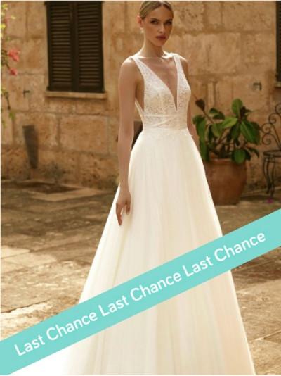 Robe de mariée bohème, dos nu, tulle et dentelle