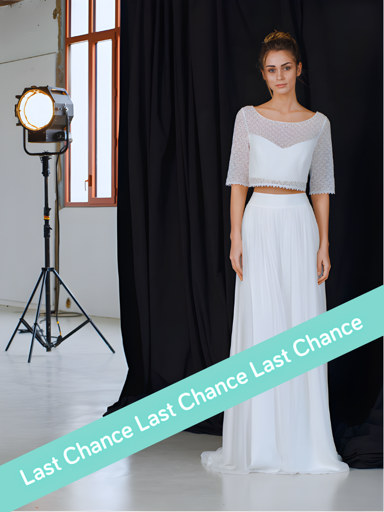 Crop top en guipure Davis de Lambert Créations